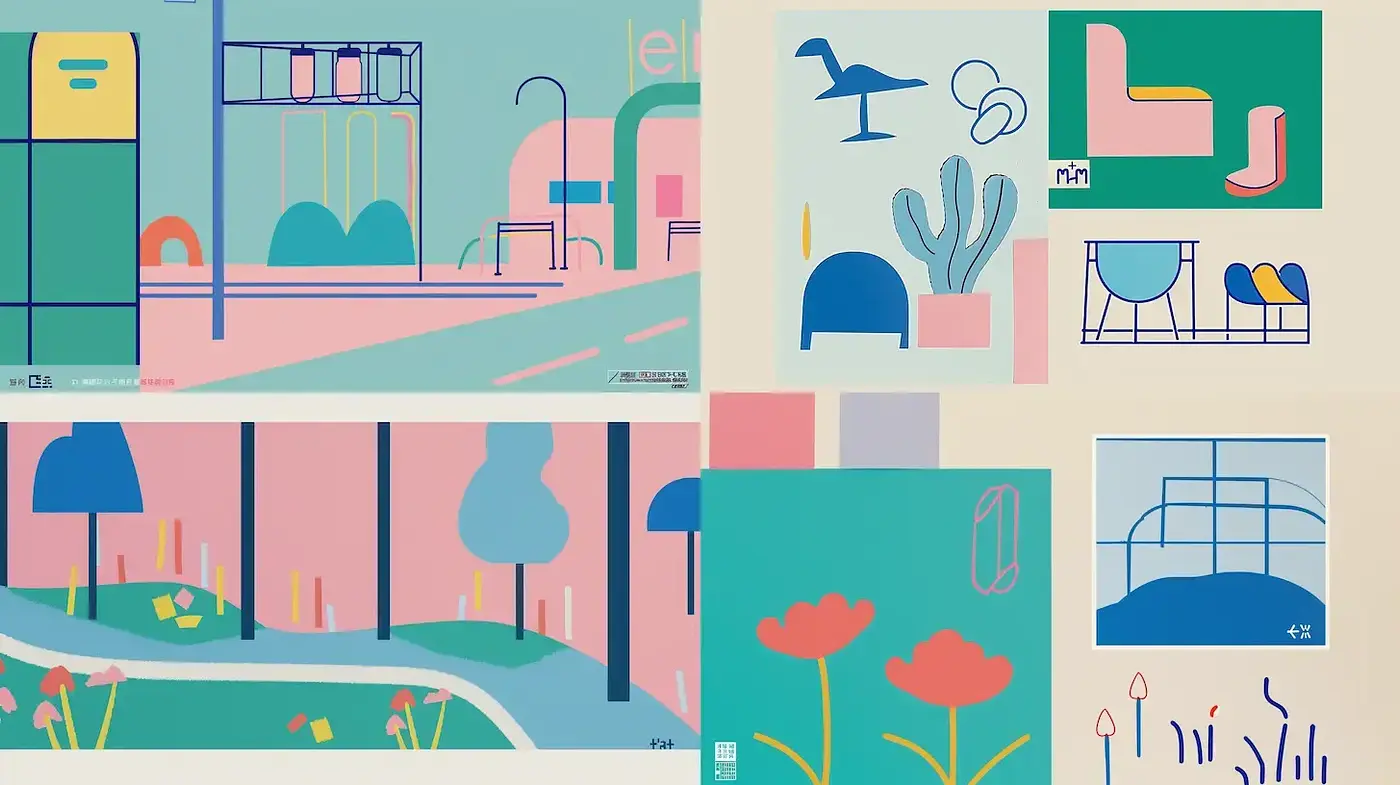 Modern Minimalist Aesthetic with Whimsical Elements - Midjourney sref style