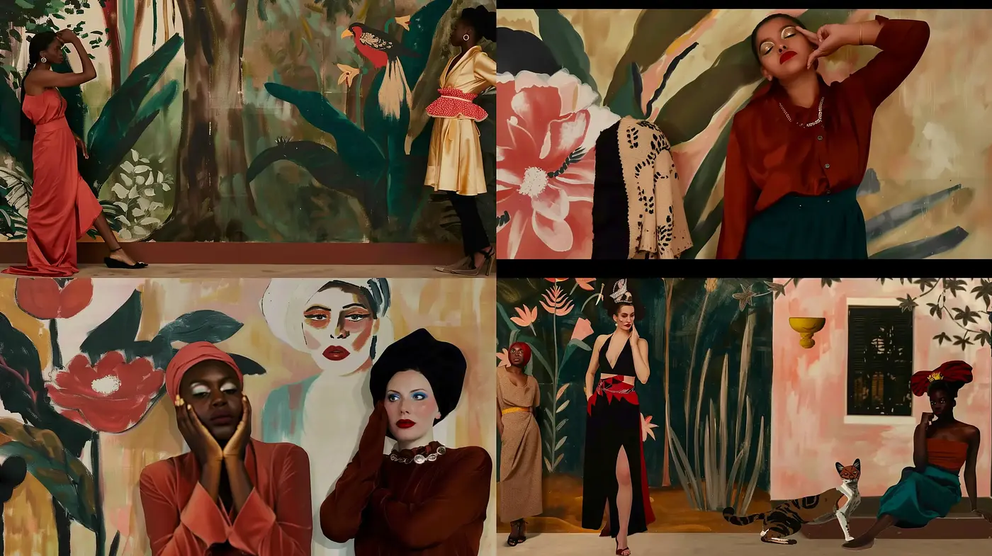 Refined Botanical Elegance in Warm Earth Tones - Midjourney sref style