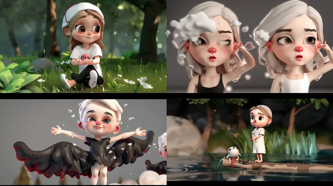 Enchanted Whimsicality: A Fusion of Digital Illustration and Modern Fairy Tale Aesthetics - Midjourney sref style
