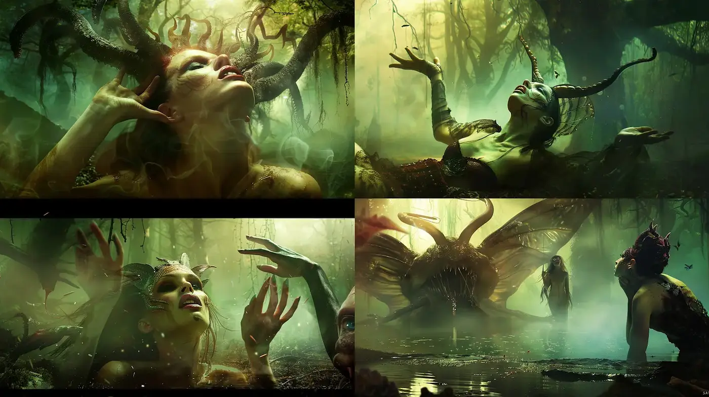Ethereal Fantasy with a Dark Mystical Atmosphere - Midjourney sref style