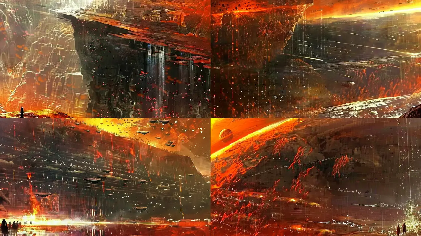 Ethereal Dusk of Titan: An Evocative Interstellar Vista - Midjourney sref style