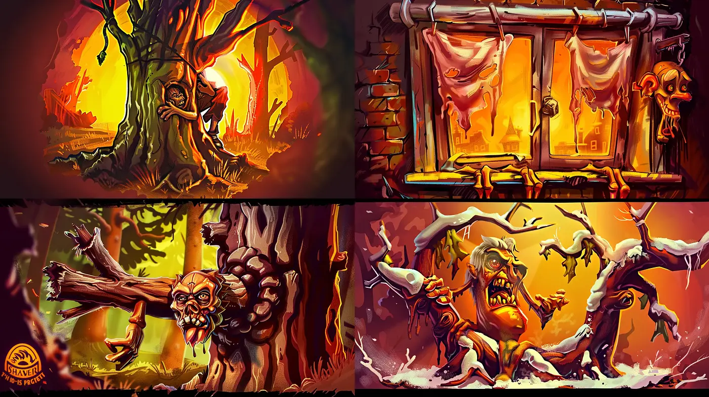Eerie Enchantment: Consistent Elements of Macabre Whimsy - Midjourney sref style