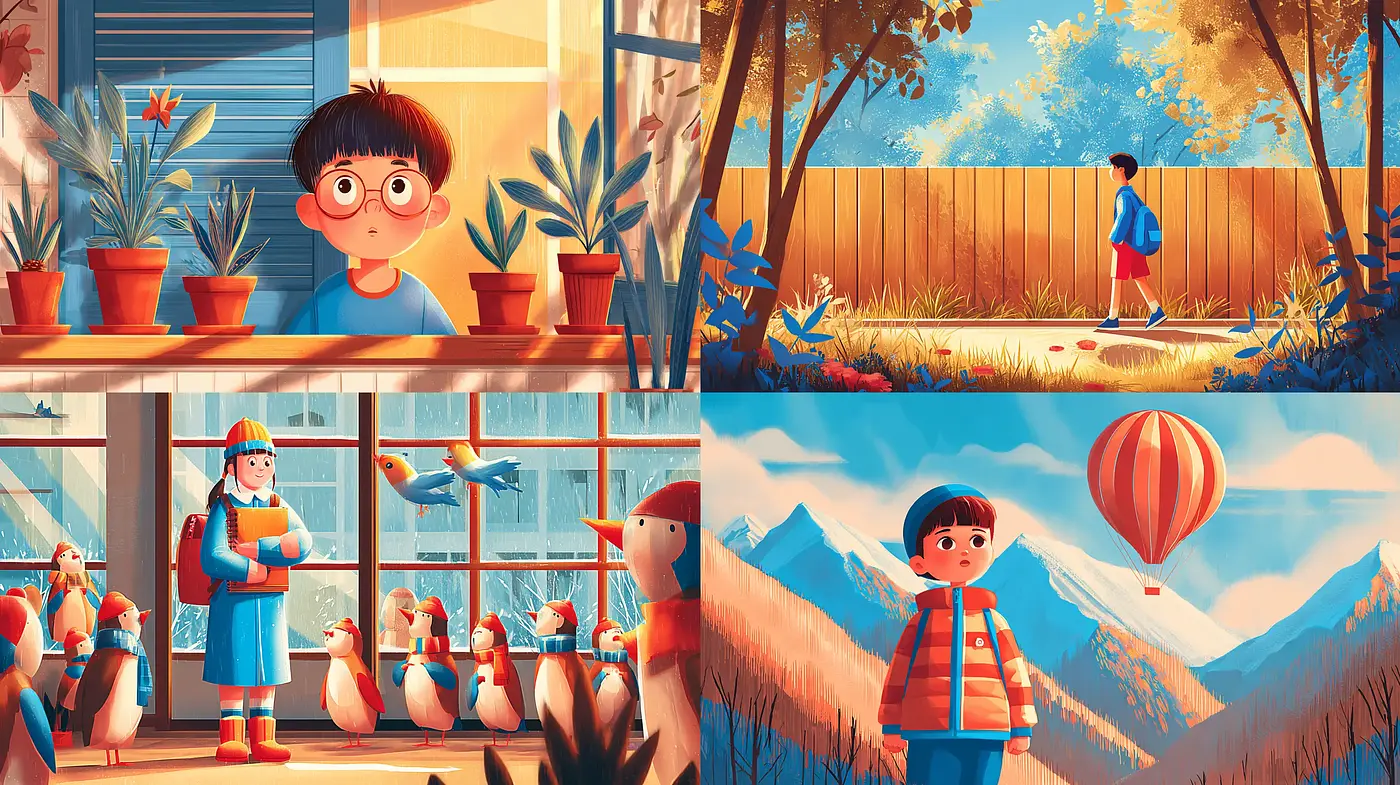 Vibrant and Playful Illustrations with a Whimsical Touch - Midjourney sref style