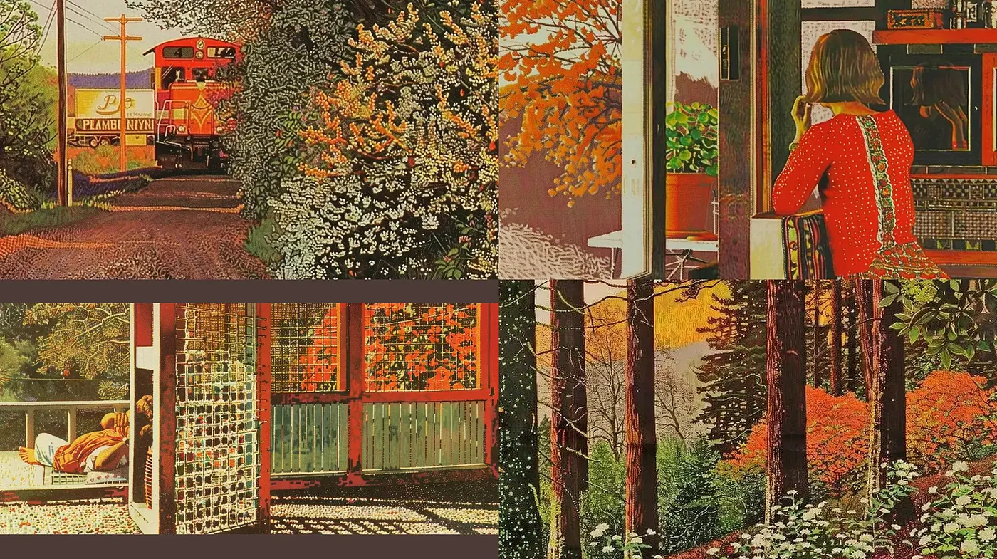 Whimsical Autumnal Nostalgia with a Photorealistic Painted Touch - Midjourney sref style