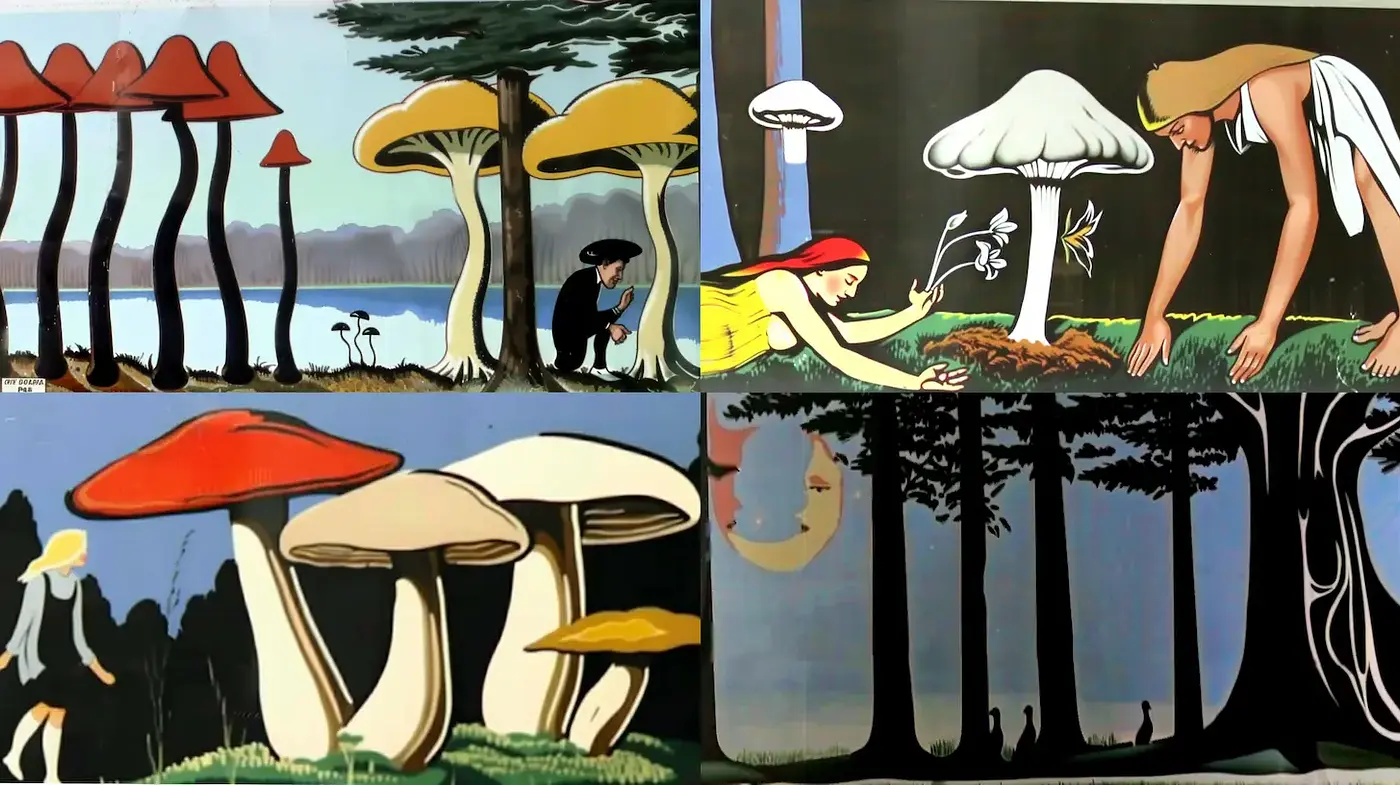 Organic and Playful Illustrations with a Whimsical Touch - Midjourney sref style