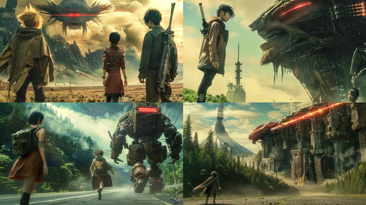 Ethereal Futuristic Landscapes with an Apocalyptic Undertone - Midjourney sref style