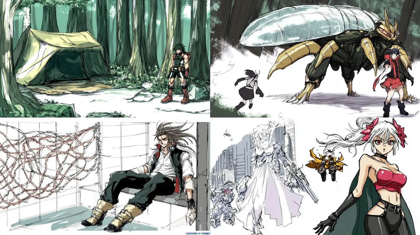 Vibrant Anime-Inspired Digital Illustration Collection - Midjourney sref style