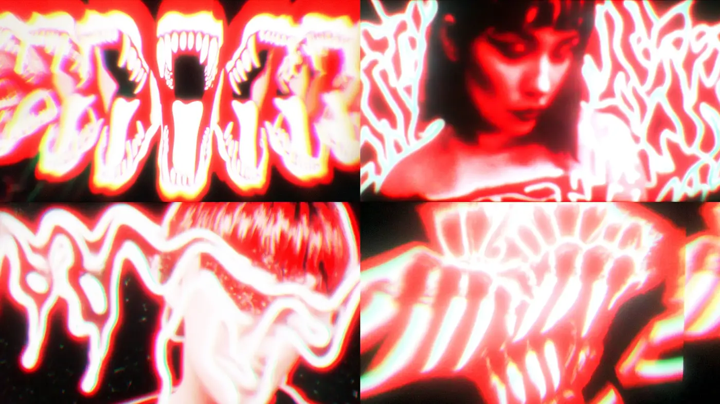 Bold and Vivid Neon Aesthetics with Abstract Elements - Midjourney sref style