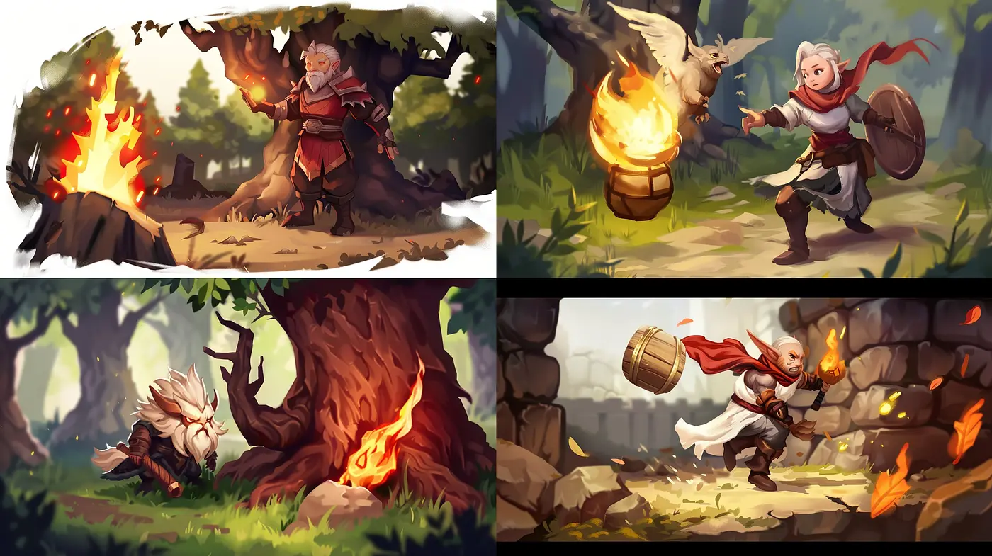 Enchanted Brushstrokes and Earthy Tones of a Fantastical Realm - Midjourney sref style