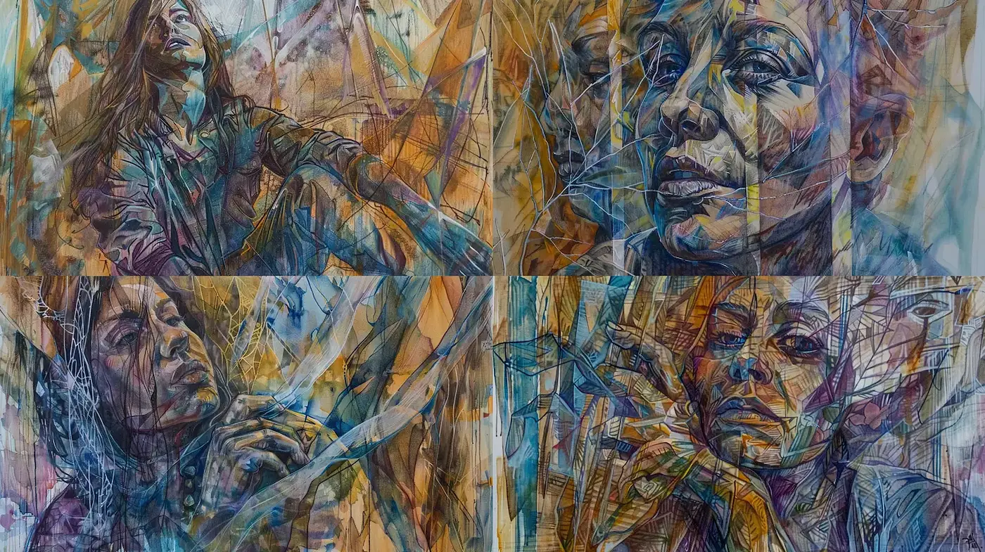 Vibrant Expressionism with Mixed Media Textures - Midjourney sref style