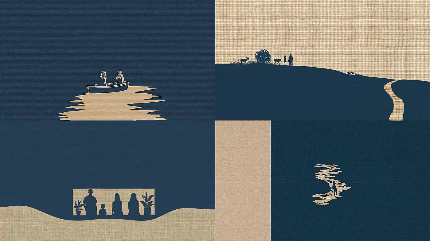 Stylized and Minimalist Illustrations with a Nostalgic Touch - Midjourney sref style