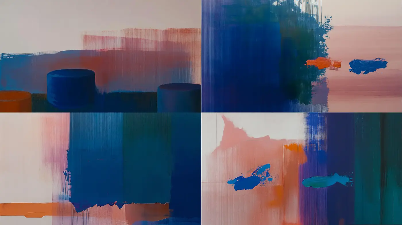 Syncopated Color Fields with Abstract Expressionist Undertones - Midjourney sref style