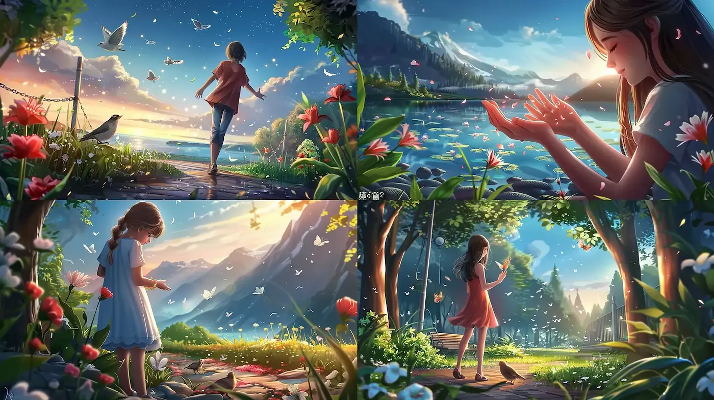 Whimsical and Luminous Illustrations of Nature's Serenity - Midjourney sref style