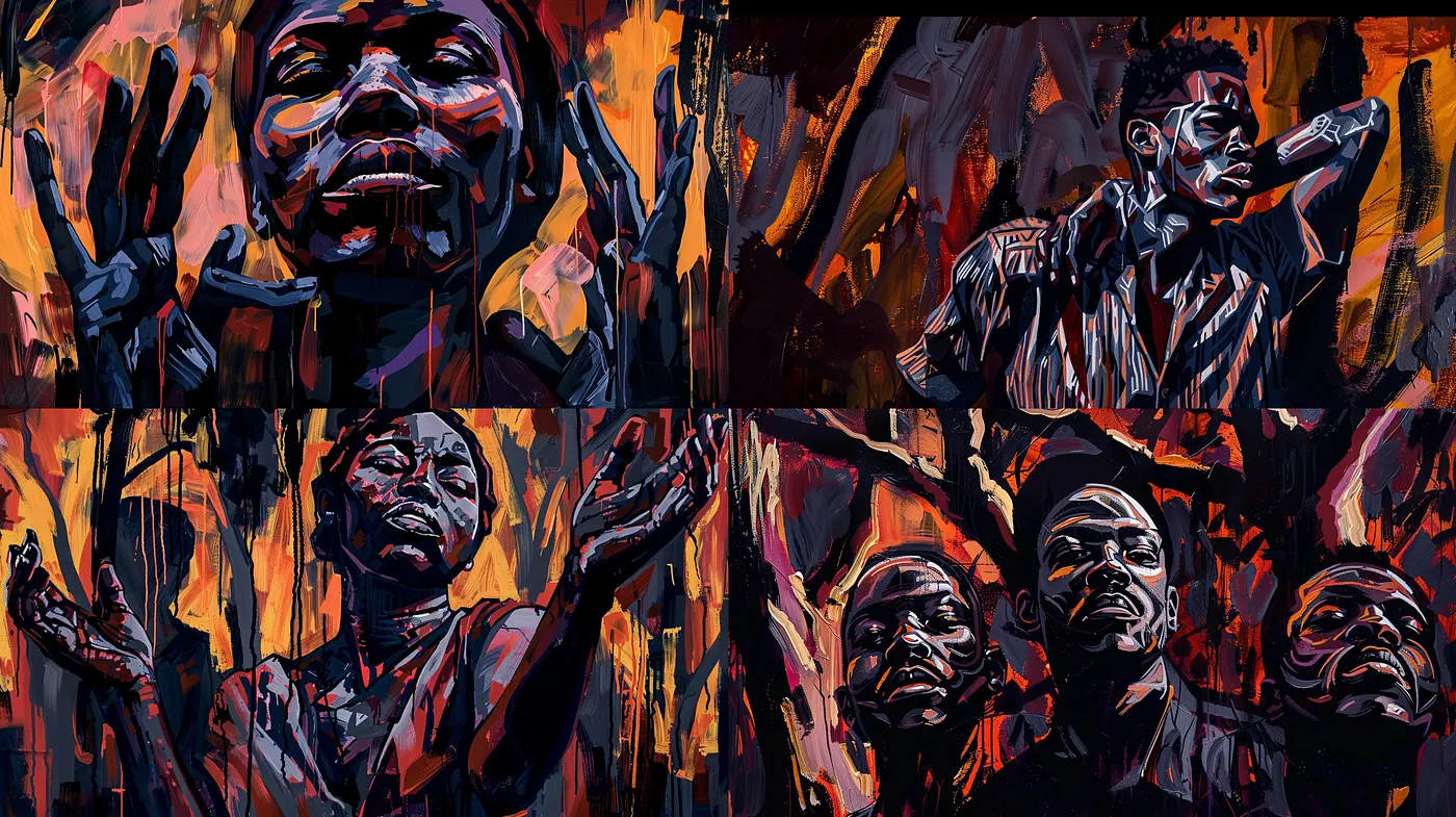 Abstract Expressionist Portraiture with Dynamic Brushwork and Warm Palette - Midjourney sref style