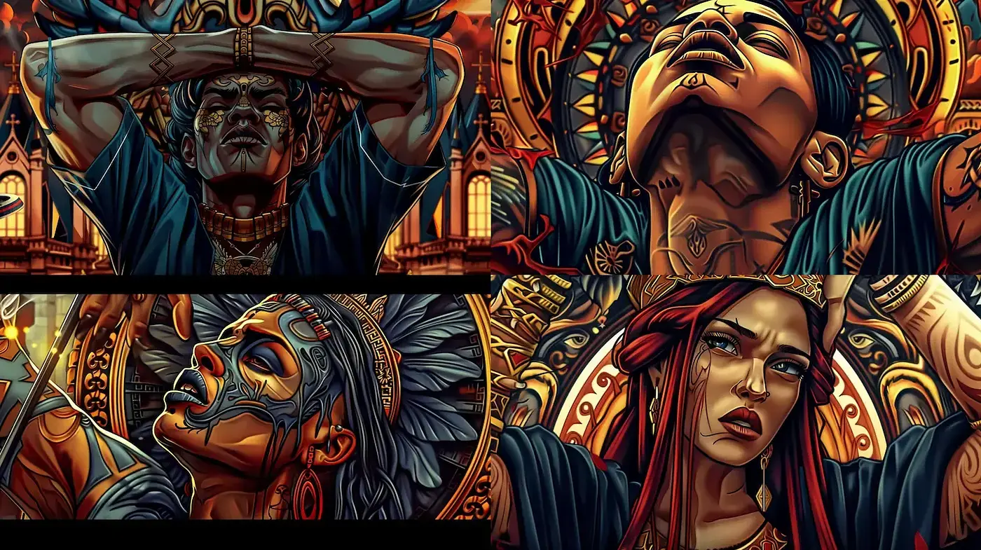 Vibrant and detailed illustrations with a rich cultural essence - Midjourney sref style