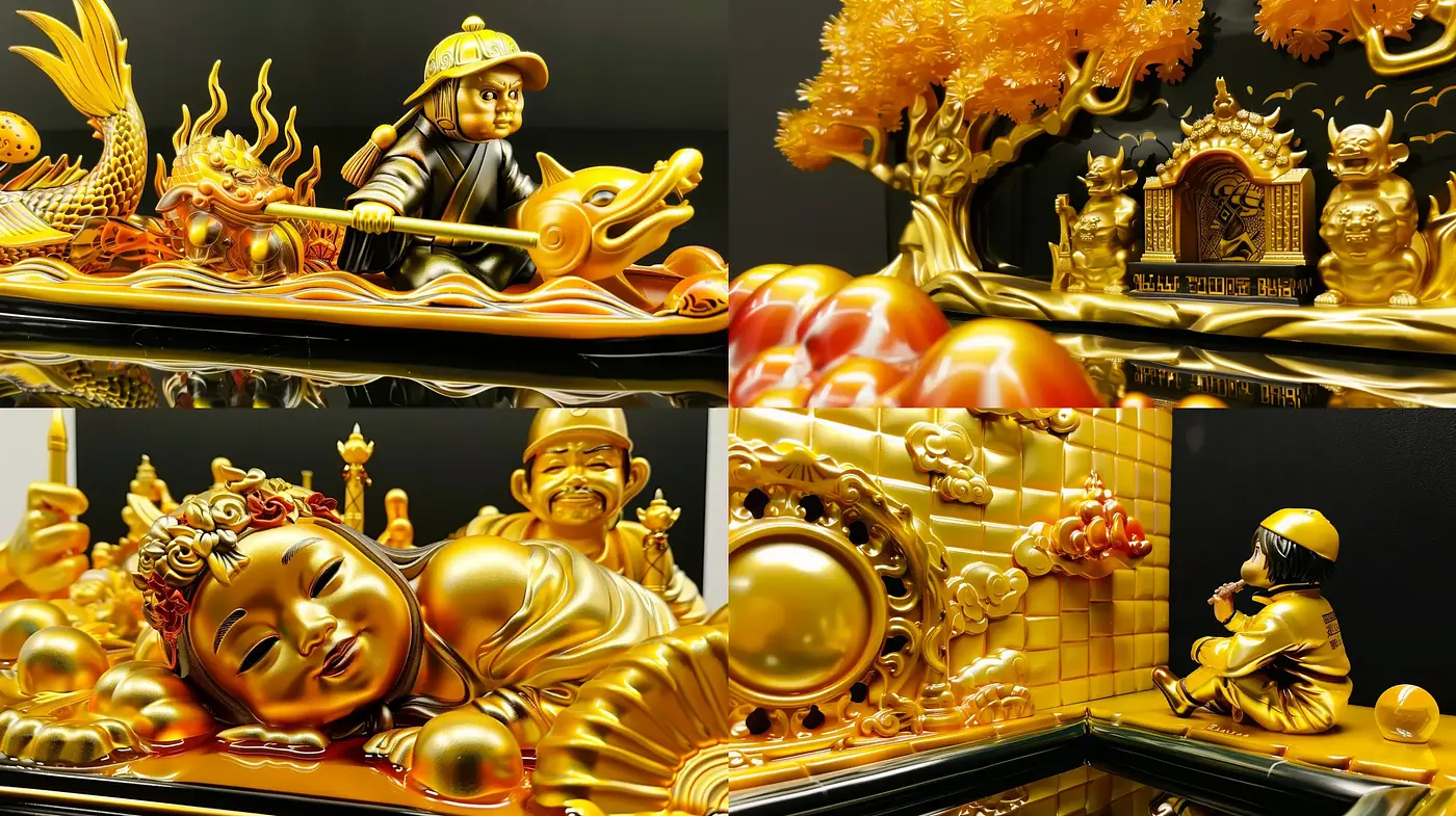 Lustrous Elegance with Gilded Opulence - Midjourney sref style