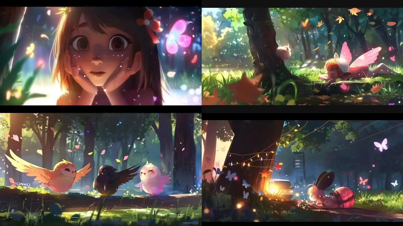 Enchanted Forest Whimsy: A Luminous Tapestry of Magical Realism and Nature's Glow - Midjourney sref style