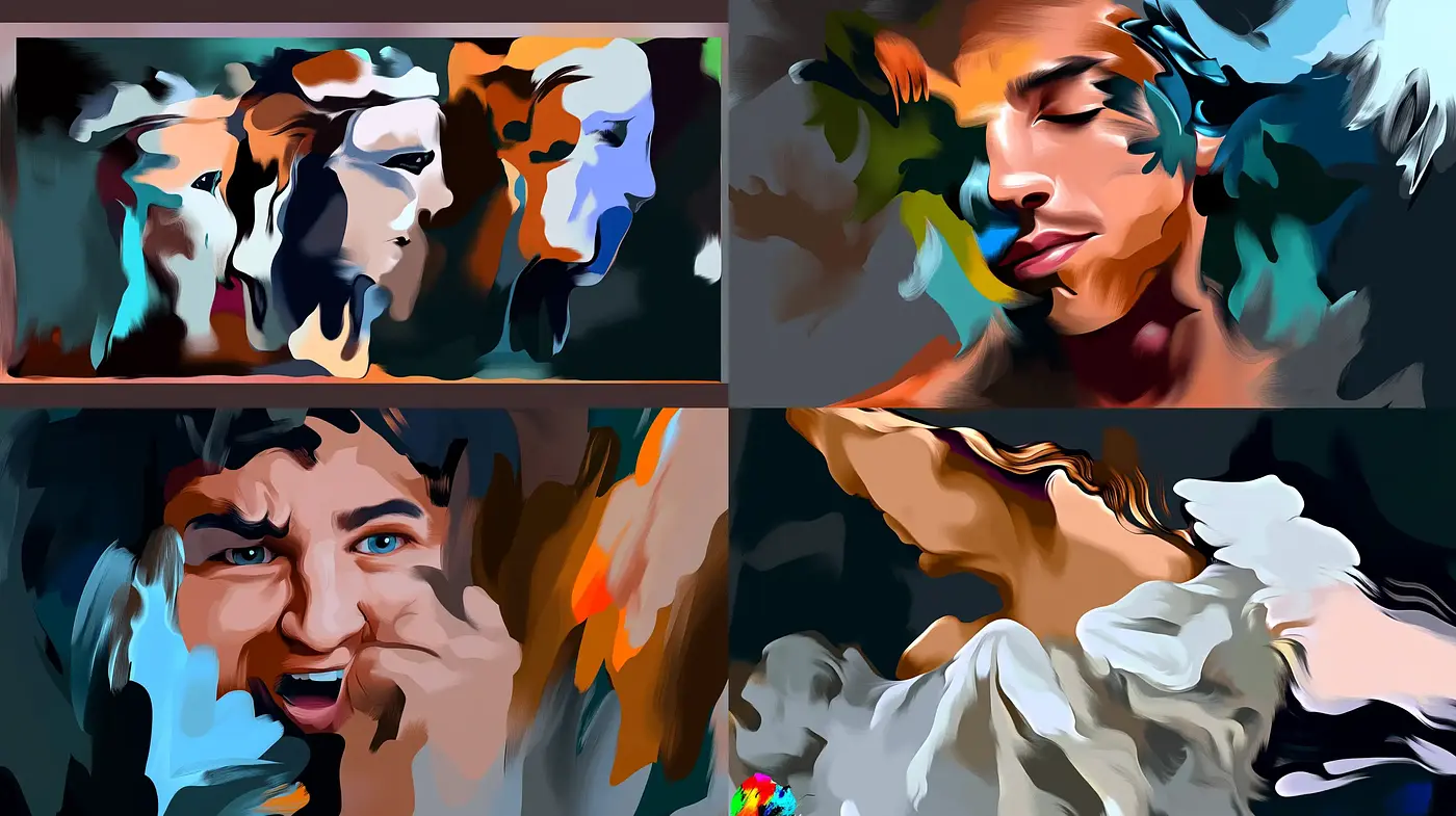 Contemporary Abstract Forms in Vivid Contrast - Midjourney sref style