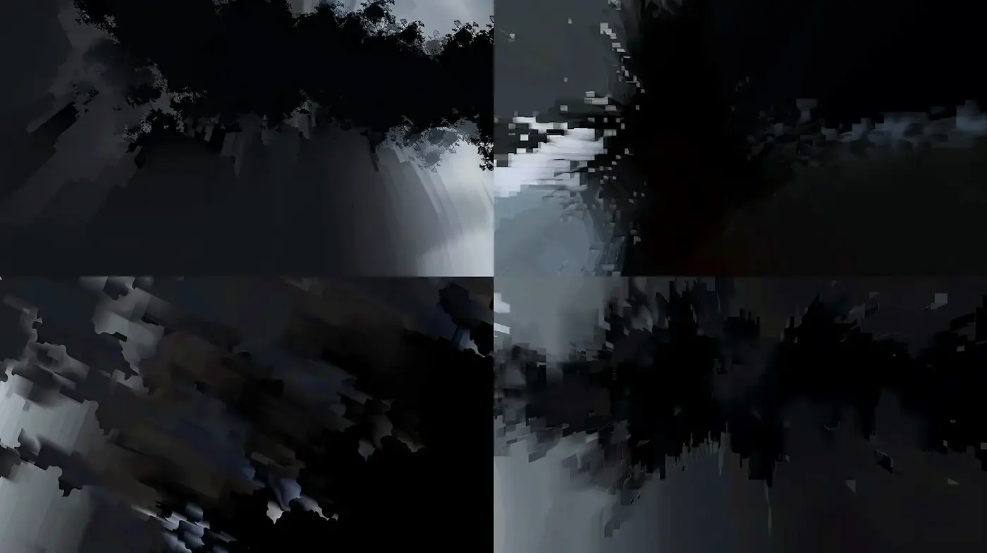 Abstract and Dynamic Exploration of Light and Shadow - Midjourney sref style