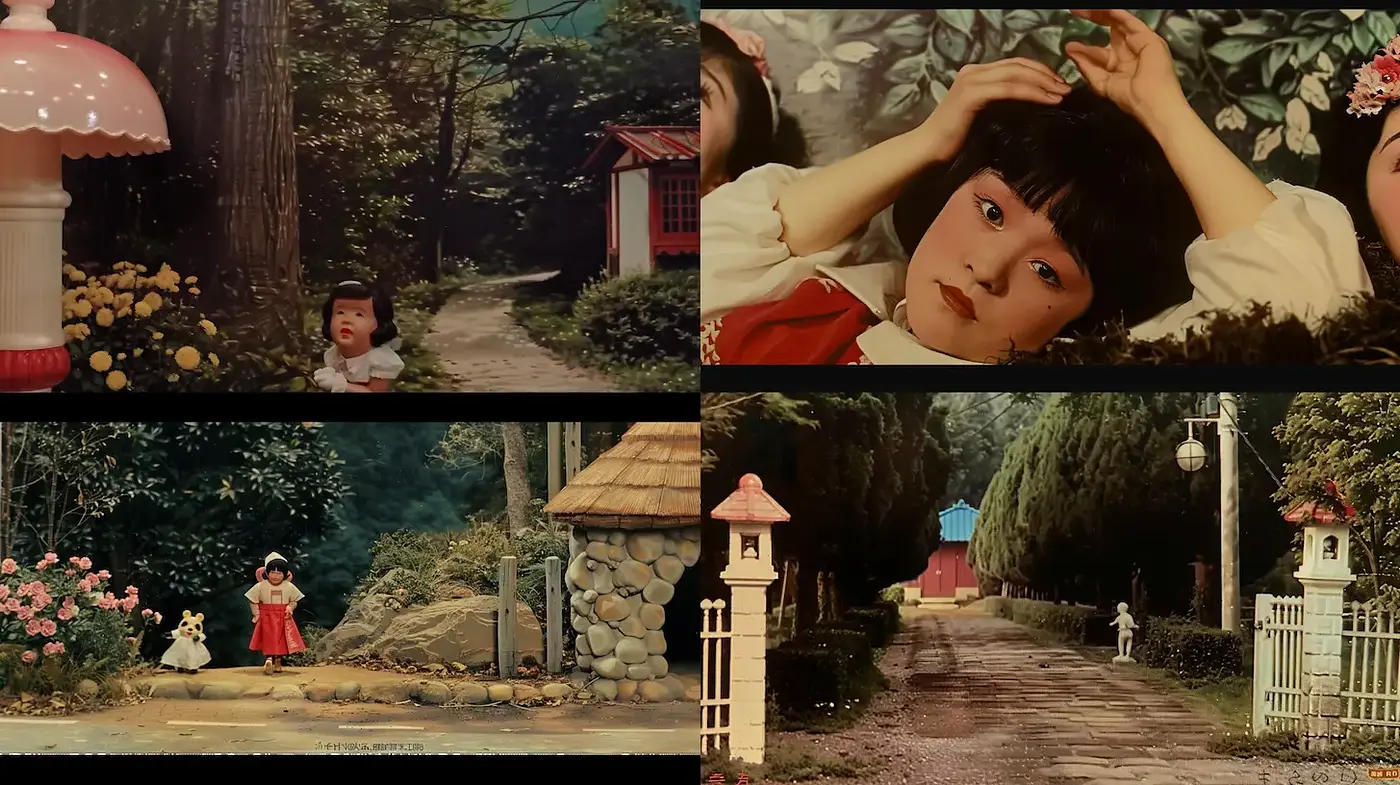 Whimsical and Nostalgic Fantasy Landscapes with Surreal Elements - Midjourney sref style