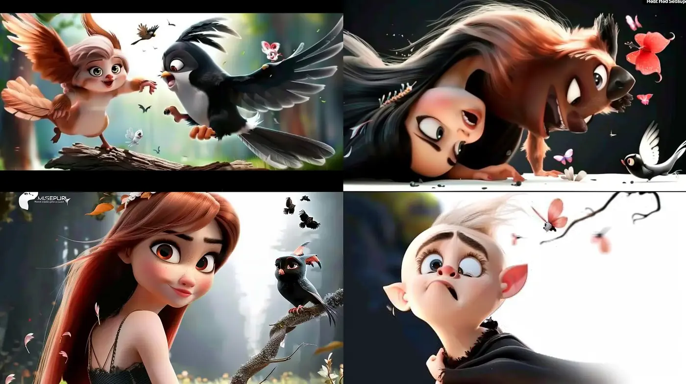 Enchanted Whimsy of Nature: A Fusion of Luminosity and Animated Elegance - Midjourney sref style