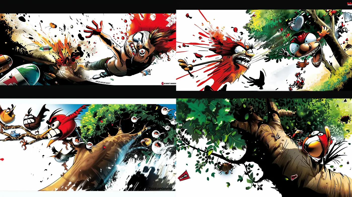 Explosive Dynamic Comic Book Aesthetics - Midjourney sref style