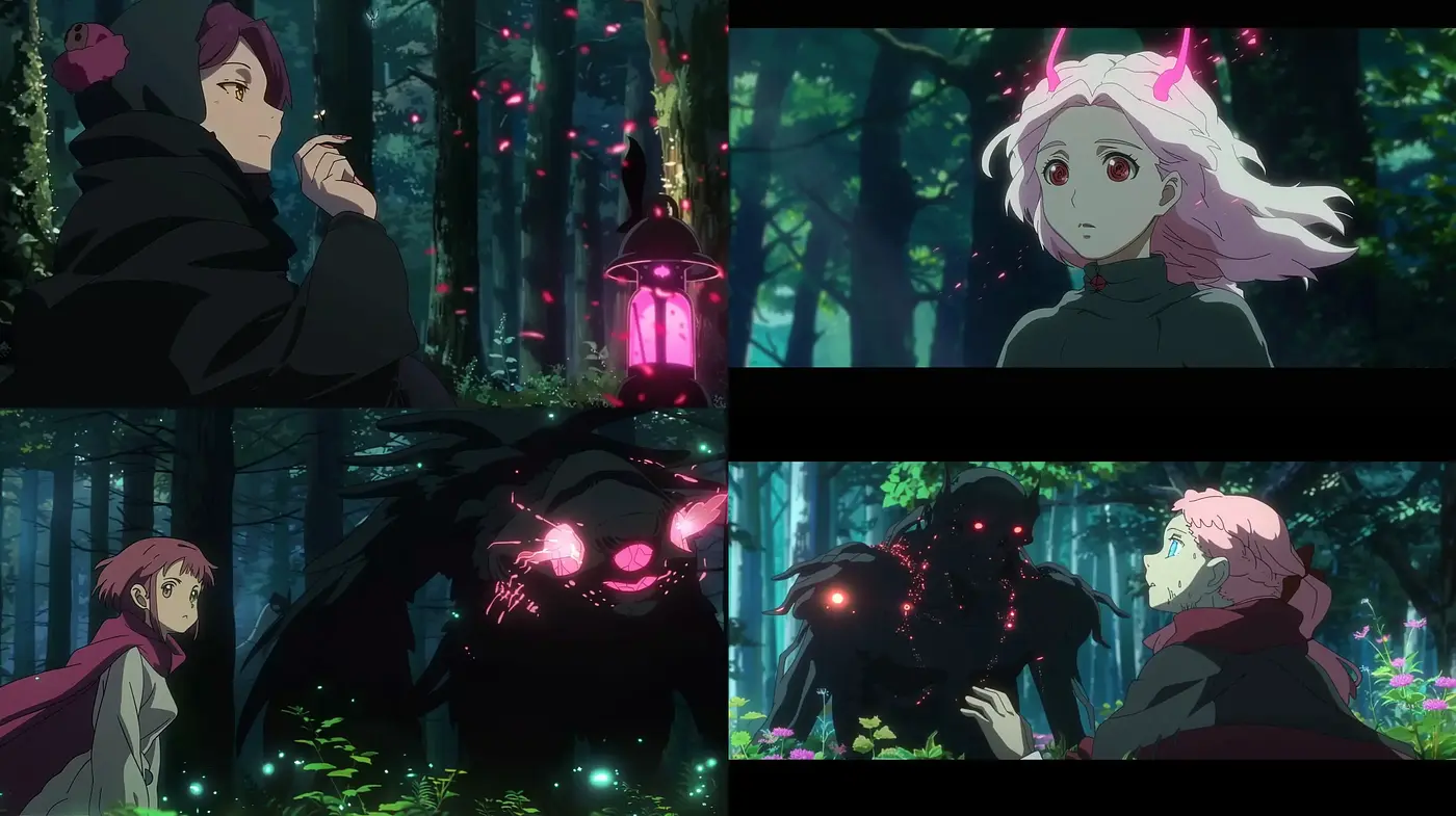 Enchanted Twilight Forest - Anime-Inspired Aesthetic - Midjourney sref style