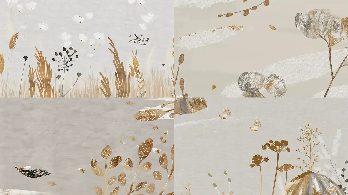 Natural Elements in Neutral Tones with a Subtle Artistic Flair - Midjourney sref style