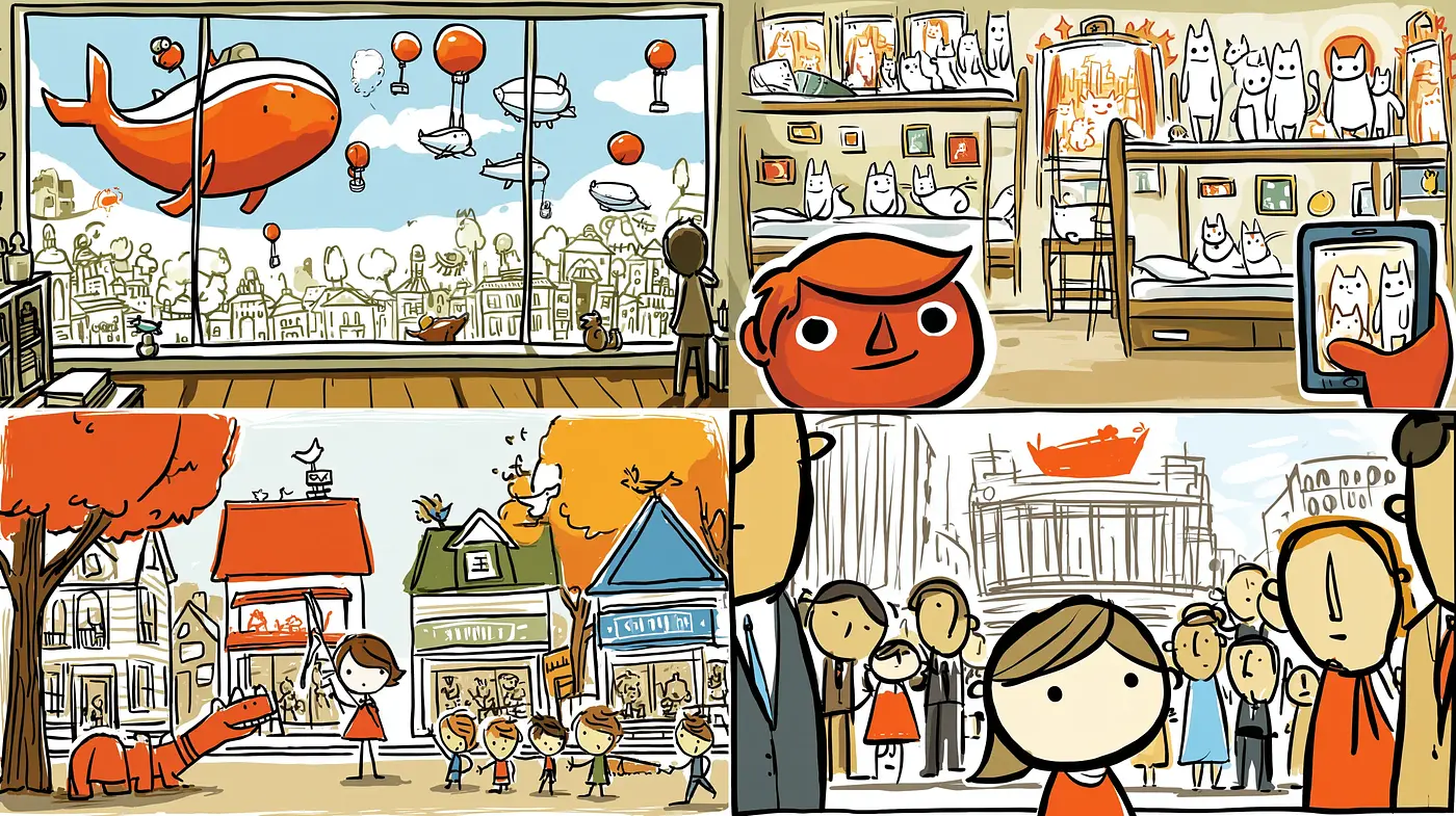 Whimsical Illustrative Style with a Playful Touch - Midjourney sref style