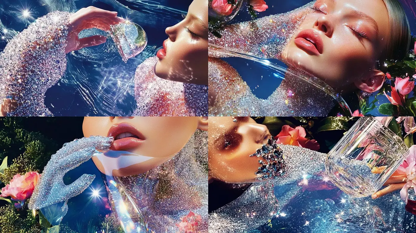 Luminous Glitter Dreamscape - Midjourney sref style