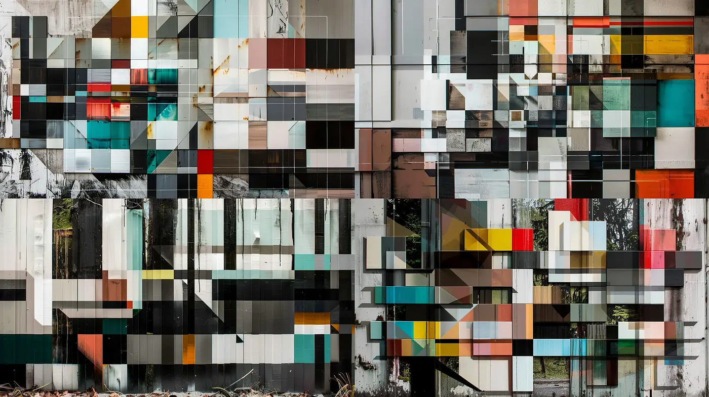 Abstract Geometric Synthesis in Contemporary Textures - Midjourney sref style
