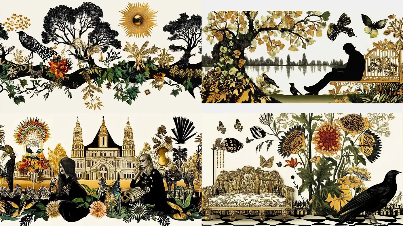 Baroque Revival in Modern Digital Tapestry - Midjourney sref style