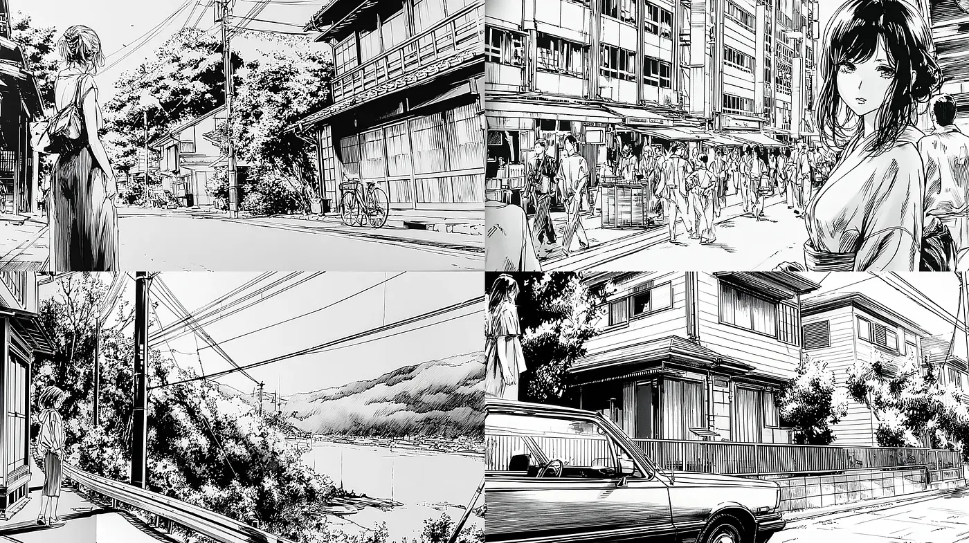 Cinematic Black and White Aesthetic with High Detail and Expressive Features - Midjourney sref style