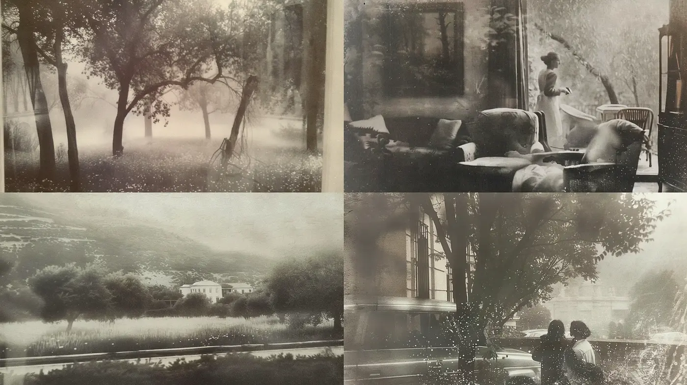 Ethereal Monochrome Visions of Serenity - Midjourney sref style