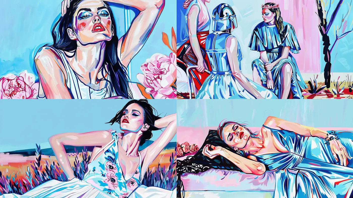 Vibrant Expressionism with a Surrealist Twist - Midjourney sref style