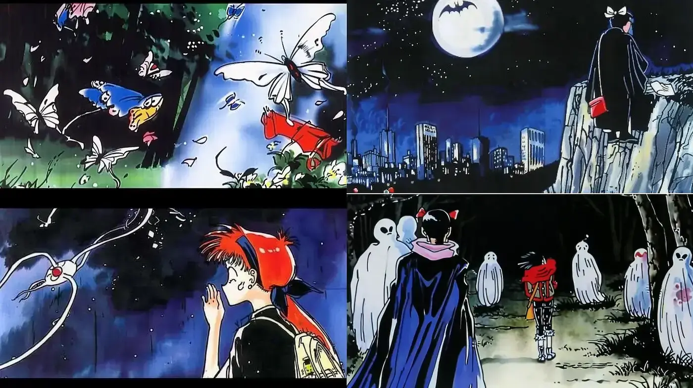 Midnight Whimsy: An Homage to Anime Aesthetics and Moonlit Contemplation - Midjourney sref style