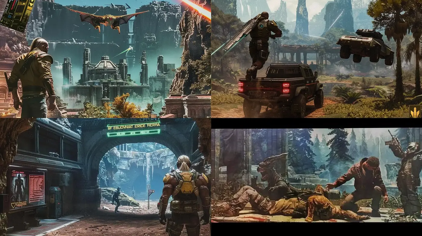 Futuristic Sci-Fi Exploration with a Rustic Palette - Midjourney sref style