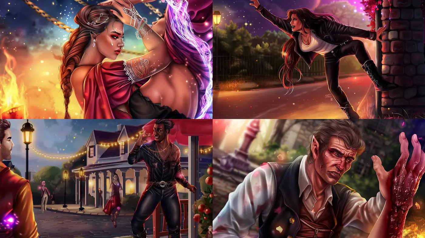 Consistent Luminescent Fantasy with Dynamic Textures and a Cinematic Edge - Midjourney sref style