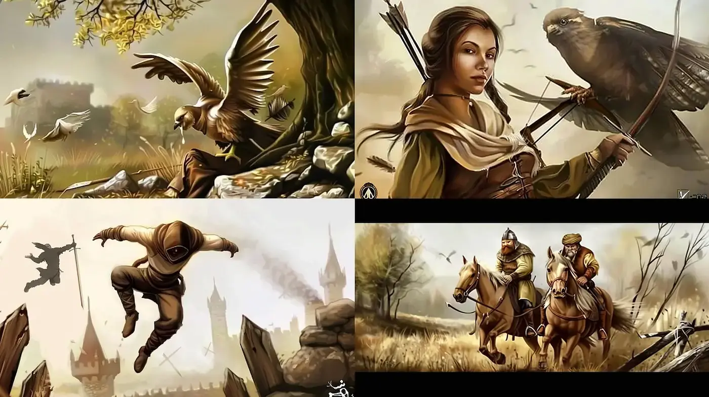 Epic Fantasy Adventure Illustrated in a Mythical Realism Style - Midjourney sref style