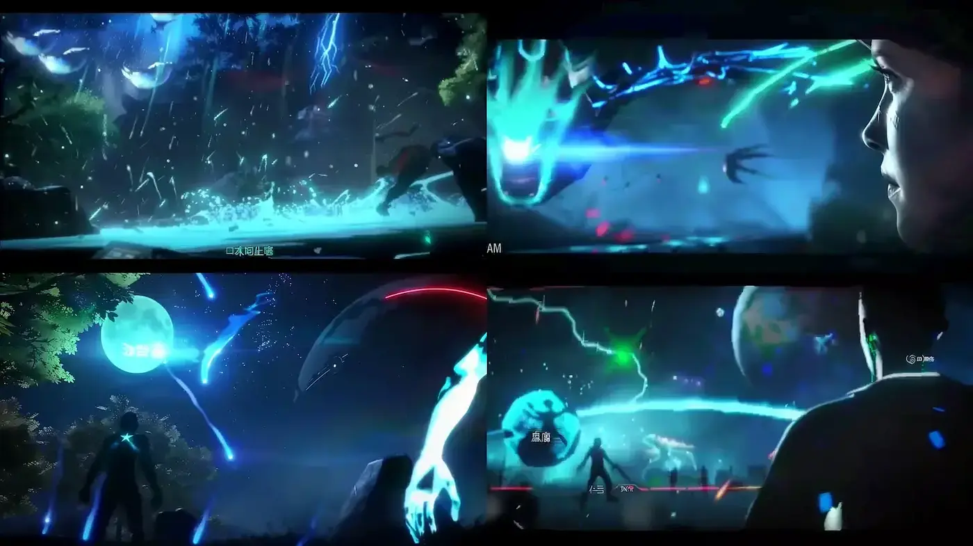 Dynamic Nighttime Imagery with Neon Accents and Surreal Elements - Midjourney sref style