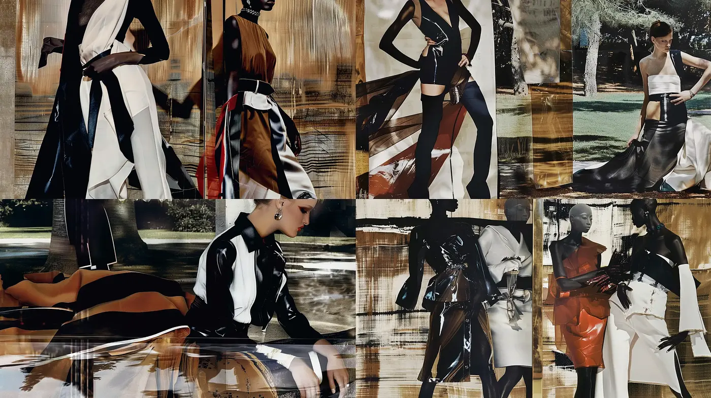 Abstract Elegance: A Fusion of Fashion and Fluid Art - Midjourney sref style