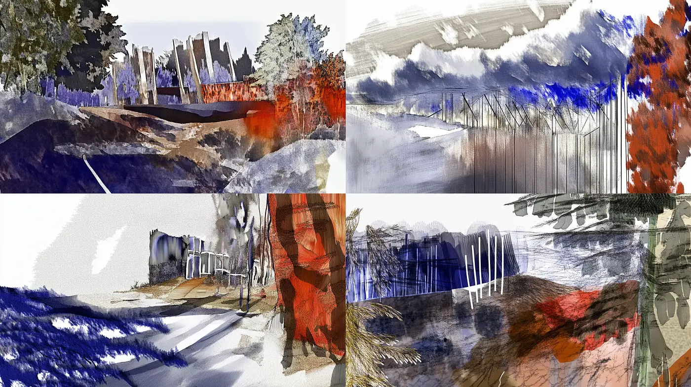 Ethereal Brushstrokes in Nature's Hues - Midjourney sref style