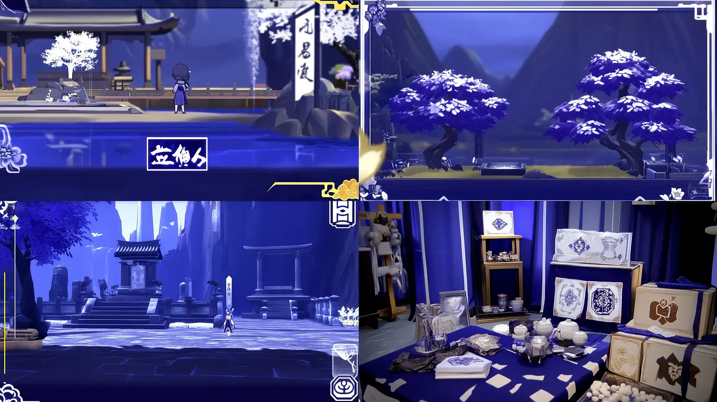 Ethereal Indigo Dreamscape with a Mystical Oriental Essence - Midjourney sref style