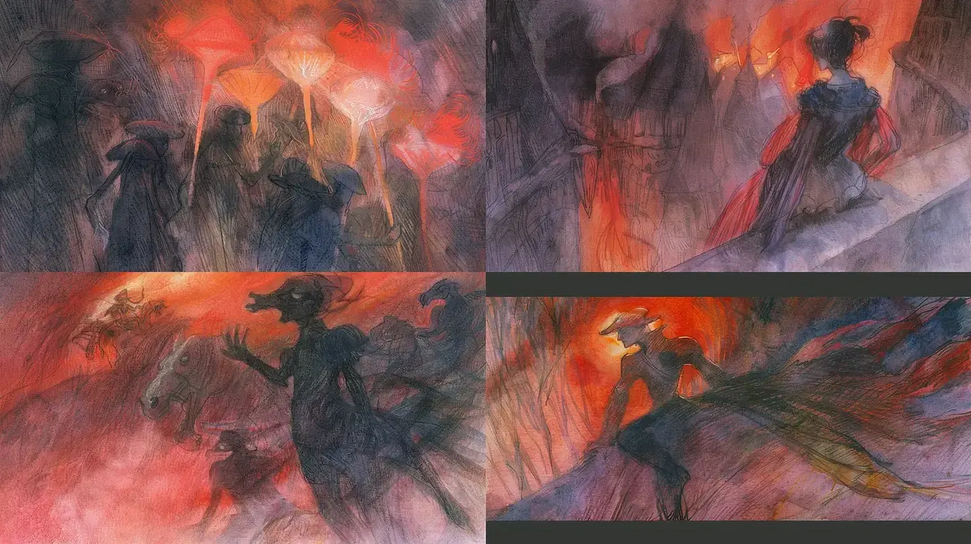 Ethereal Dreamscape Fusion with Expressionistic Undercurrents - Midjourney sref style