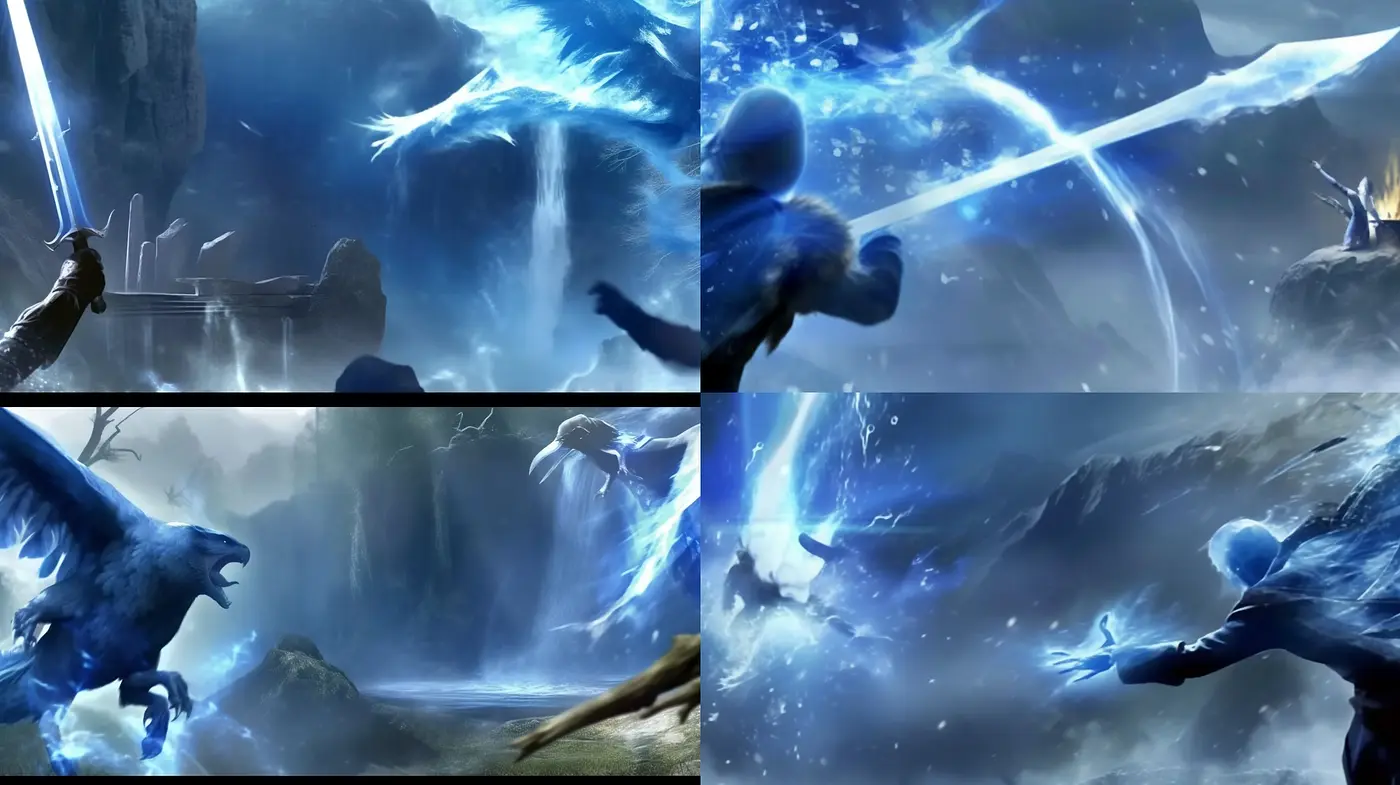 Ethereal Blue Fantasy: A Consistent Vision of Mythical Enchantment - Midjourney sref style