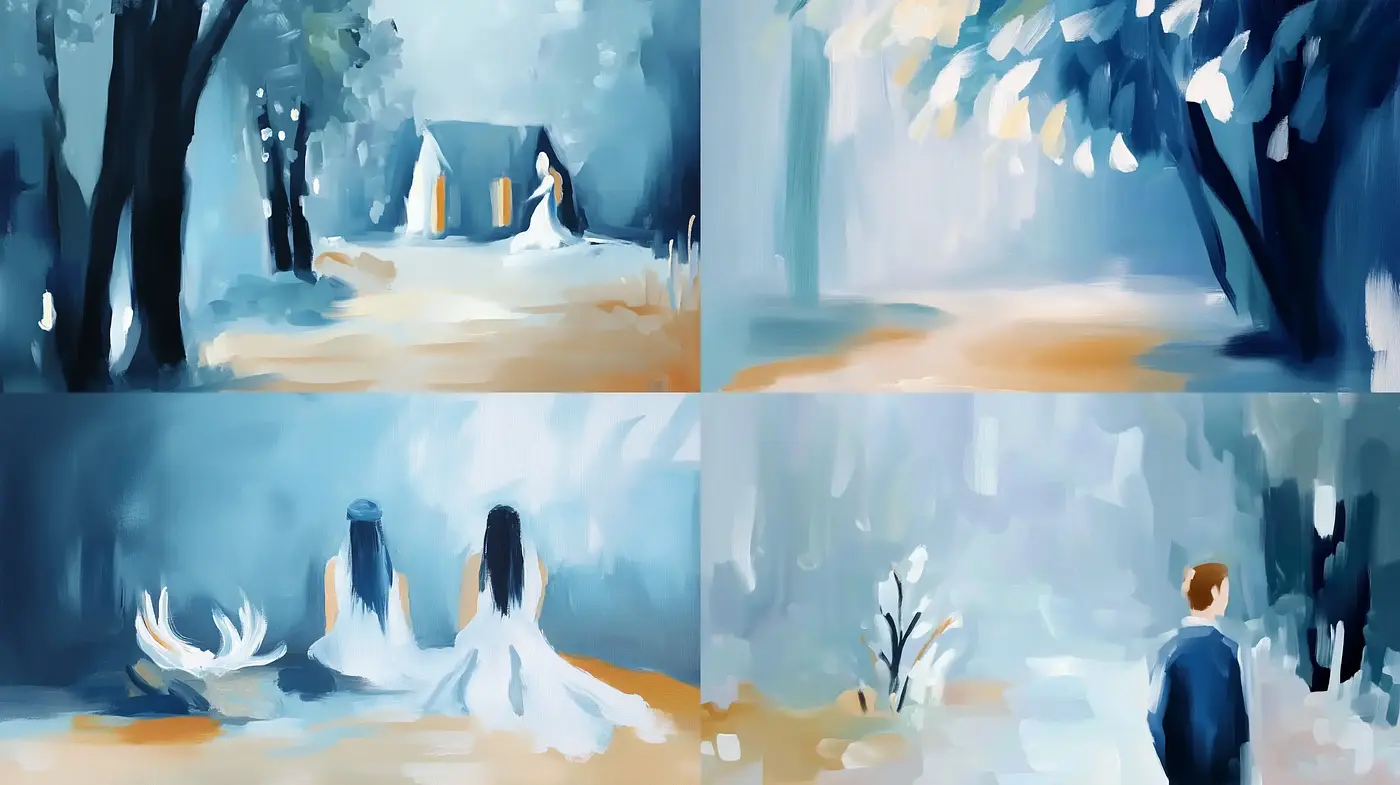 Ethereal Brushwork: A Dreamlike Fusion of Soft Hues and Impressionist Echoes - Midjourney sref style