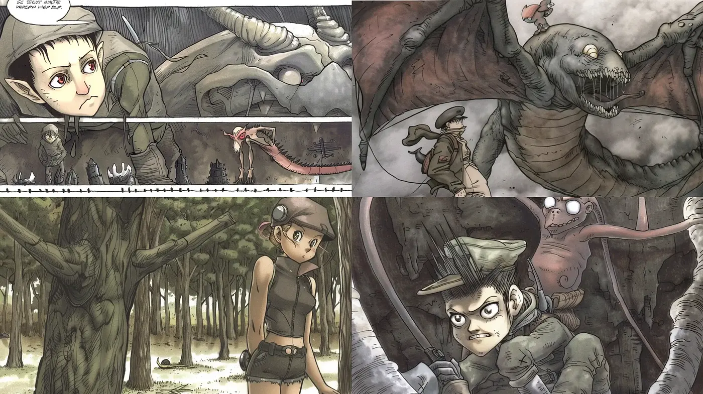 Dusky Tones and Meticulous Detailing in Dark Fantasy Illustrations - Midjourney sref style