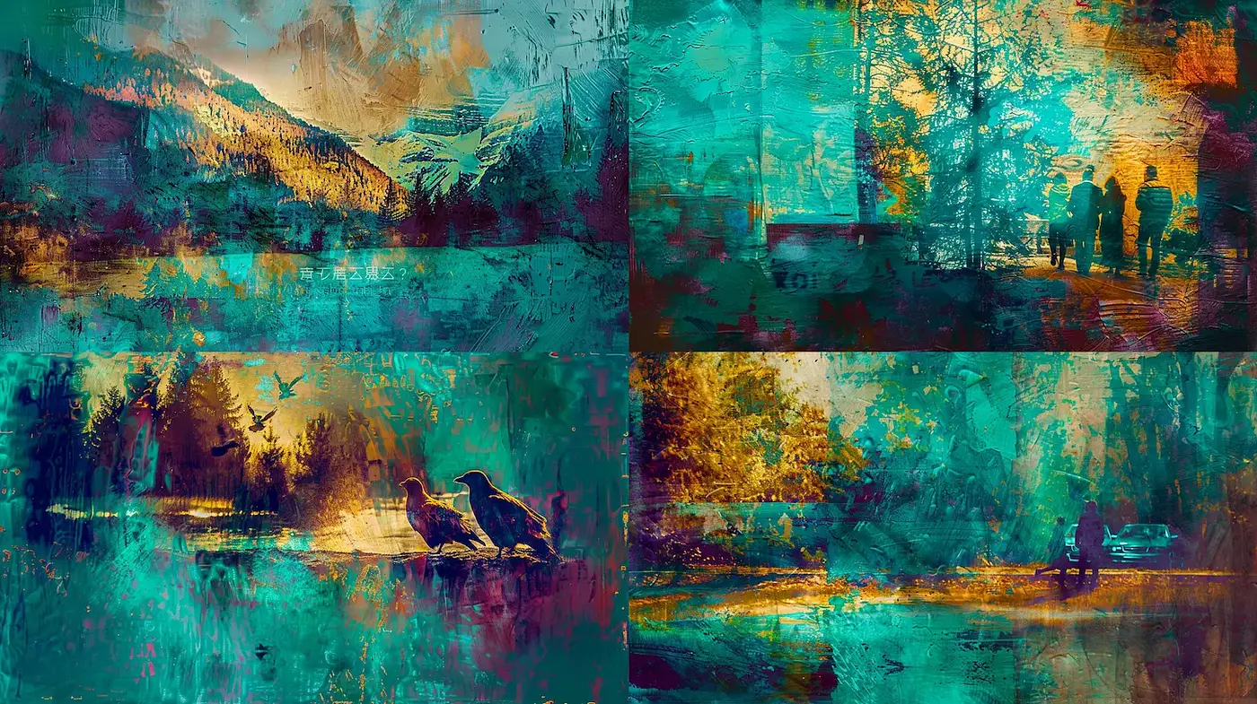 Vibrant and Textured Expressions of Nature's Beauty - Midjourney sref style