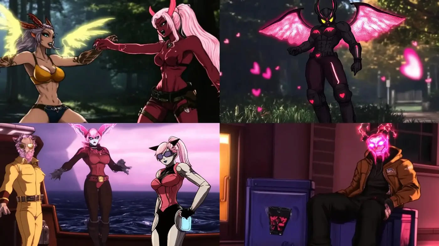 Dynamic Anime-Inspired Imaginative Portraits with Cyberpunk Flair - Midjourney sref style