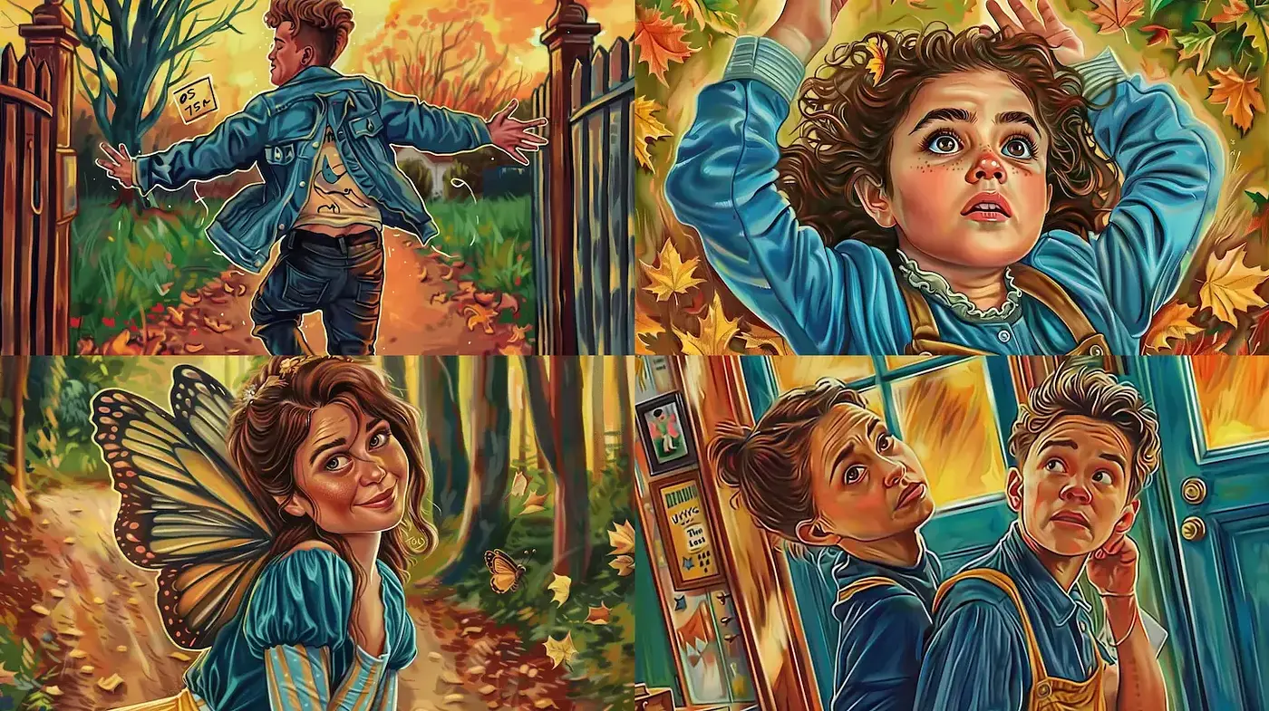 Autumnal Enchantment: A Lively, Dreamlike Illustration Series - Midjourney sref style